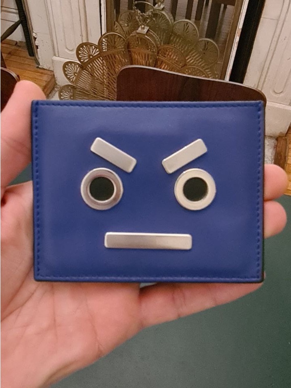 Fendi Purple Leather Card Holder